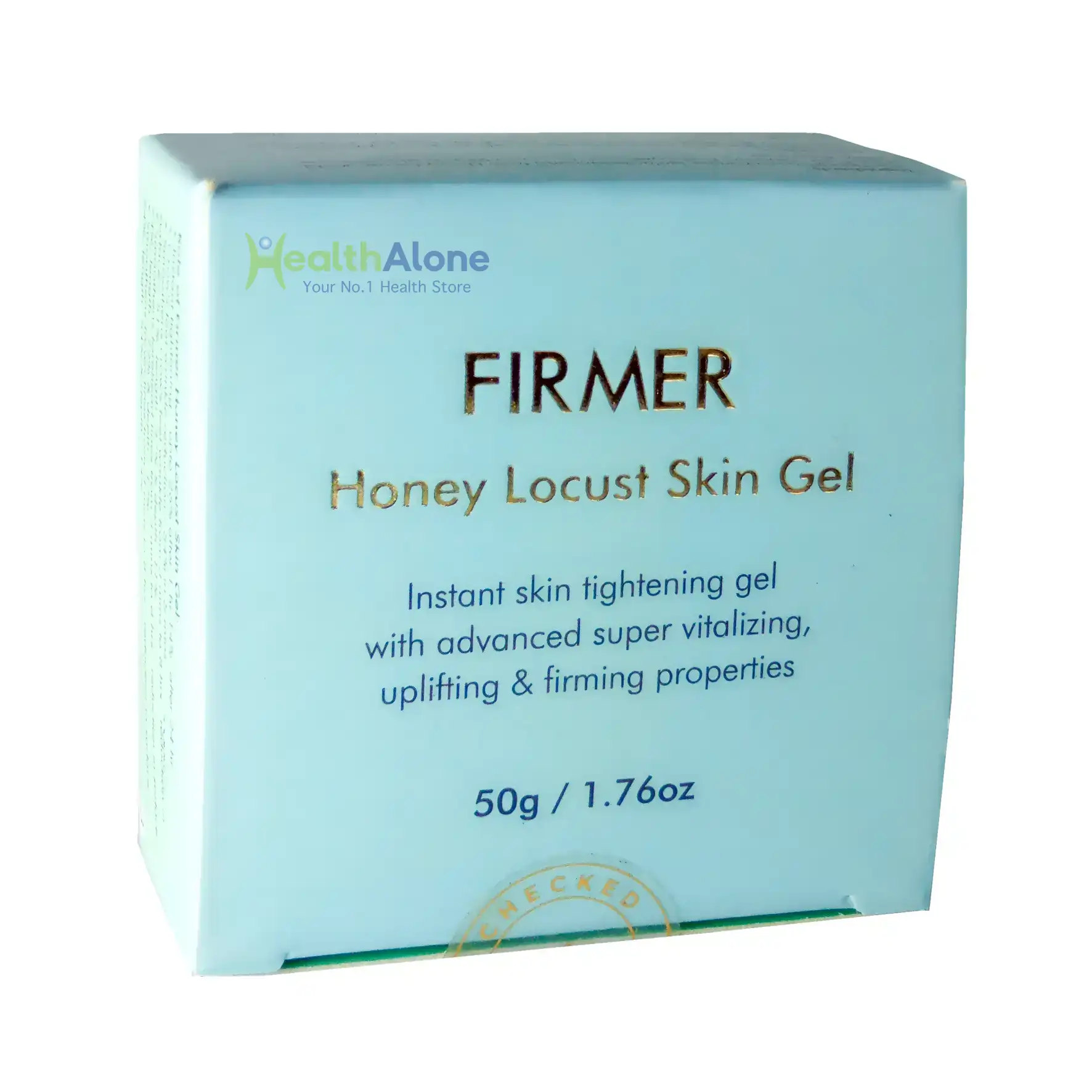 Firmer Skin Gel (1) Firmer Honey Locust Skin Gel skin tightening gel, front of pack