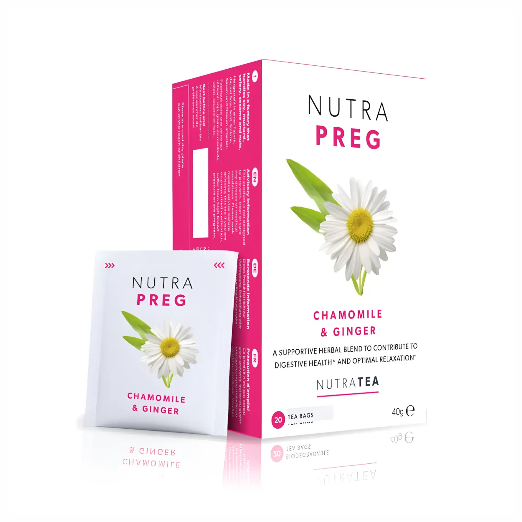Nutra Preg (1) Nutra Preg Tea 20's( Chamomile & Ginger) - Image 1