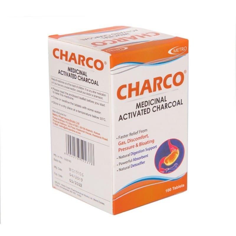 Charco Medicinal Activated Charcoal 100s - Image 1