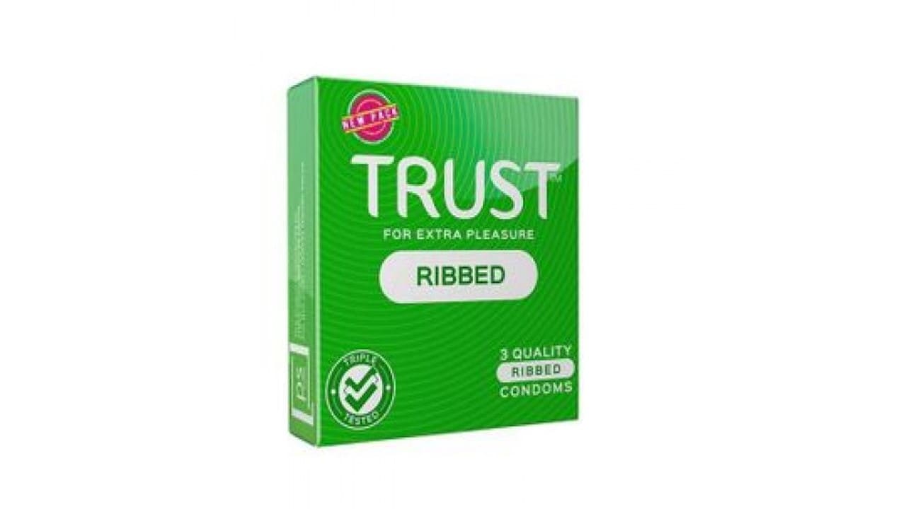 Trust Ribbed Condoms 3s - Image 1
