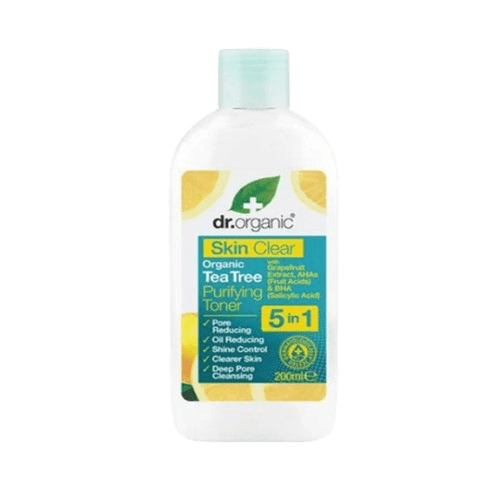 Dr Organic Skin Clear 5 in 1 Tea Tree Purifying Toner 200ml - Image 1
