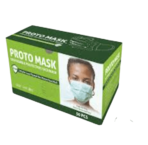 3 Ply Black Disposable Black Masks - Image 1
