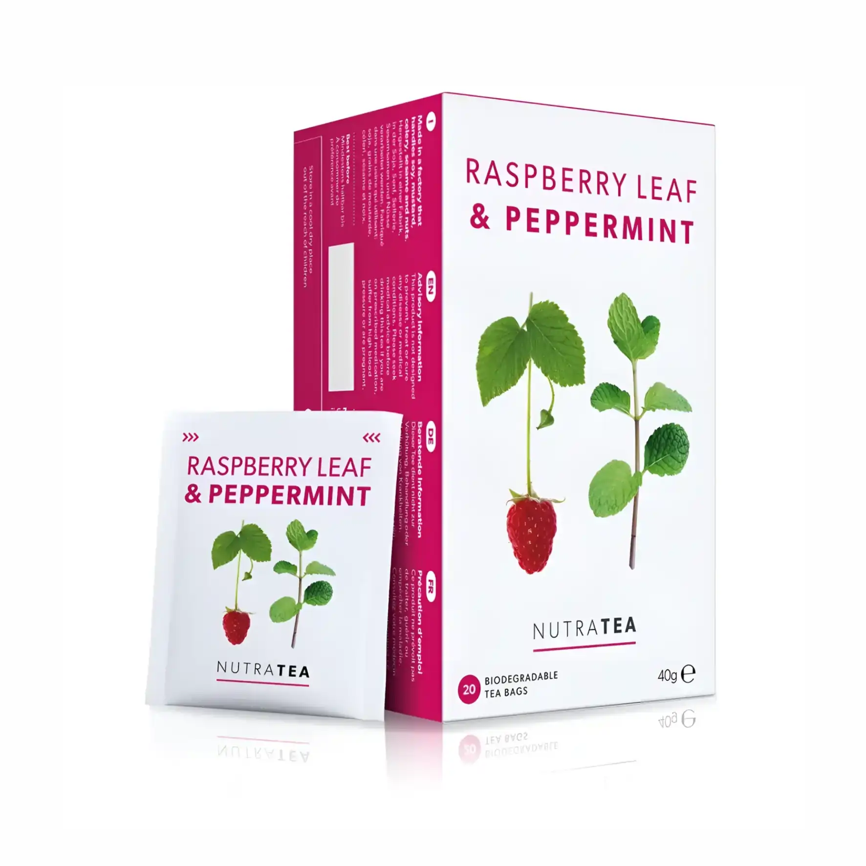 Raspberry Leaf & Peppermint Nutra Tea 20's - Image 1