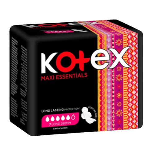 Kotex Maxi Essentials Pads Long 7's - Image 1