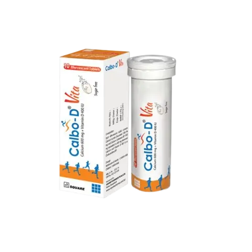 Calbo-D Vita( Calcium 500mg+Vitamin D3 200 IU) 30's - Image 1