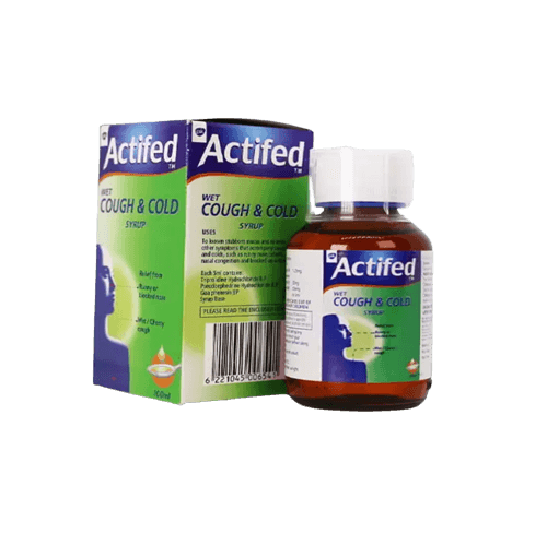 Actifed Wet Cough And Cold Syrup 100ml - Image 1